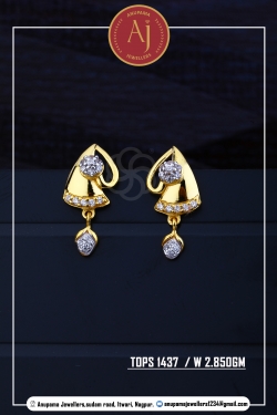 22 CT Drops Earring By Anupama Jewellers