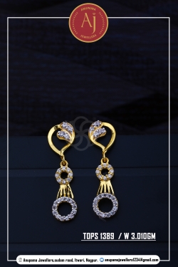 22 CT Drops Earring By Anupama Jewellers