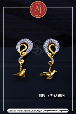 22 CT Drops Earring By Anupama Jewellers
